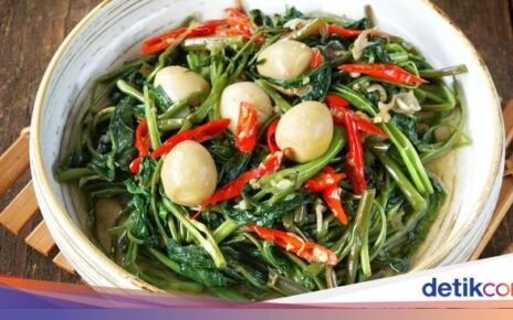 Resep Cah Kangkung Telur Puyuh buat Makan Siang Nikmat