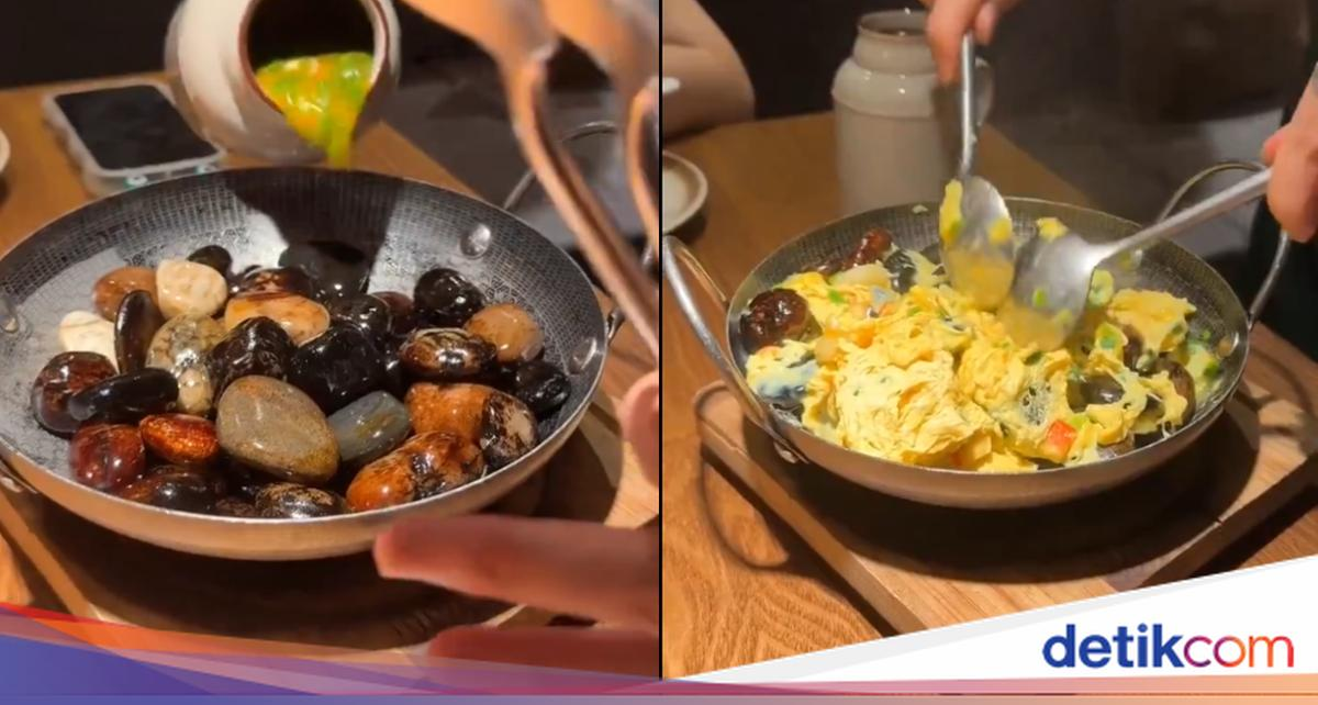 Unik! Telur Orak-arik Ini Dimasak di Atas Tumpukan Batu Sungai