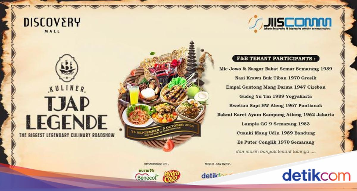 Hadirkan 150 Menu Nusantara, Festival Kuliner 'Tjap Legende' Digelar di Bali