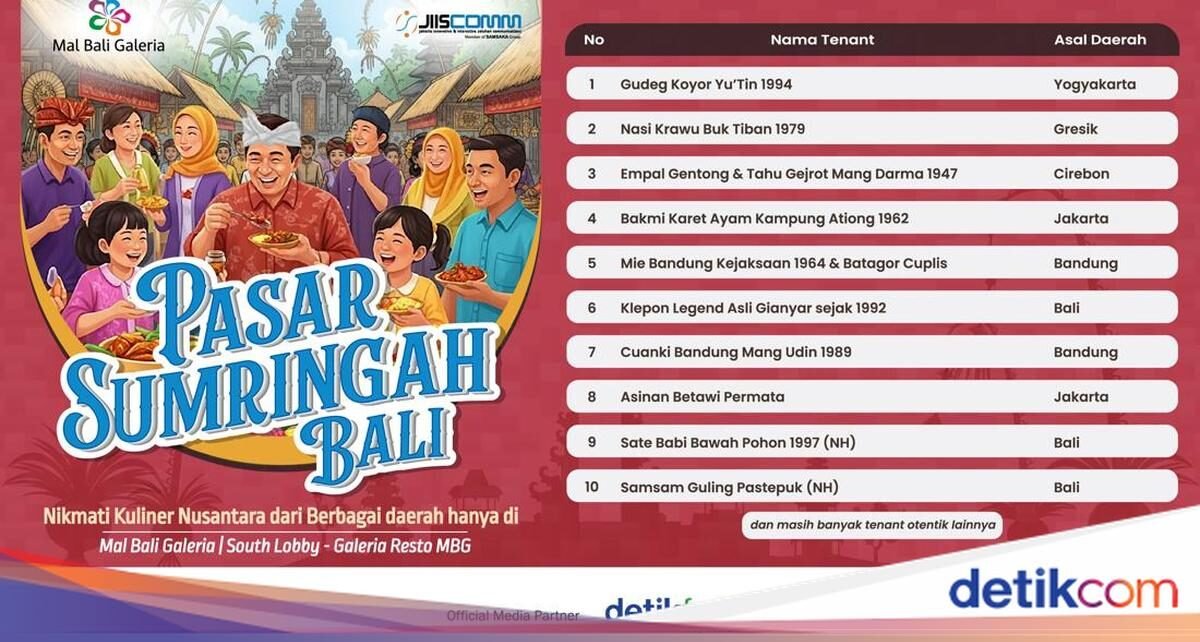 Festival Kuliner Pasar Sumringah Bali Sajikan Puluhan Kuliner Legendaris