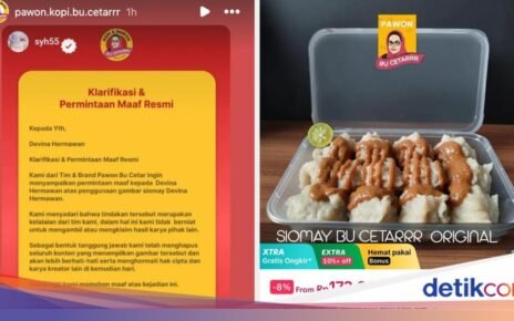 Permintaan Maaf Adik Syahrini usai Pakai Foto Siomay Chef Devina