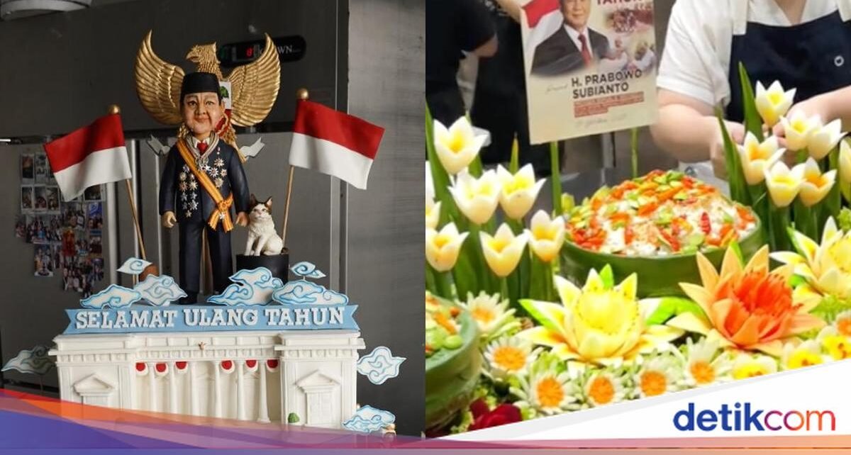 Desain Spesial Kue dan Tumpeng Ultah Prabowo, Layaknya Karya Seni!