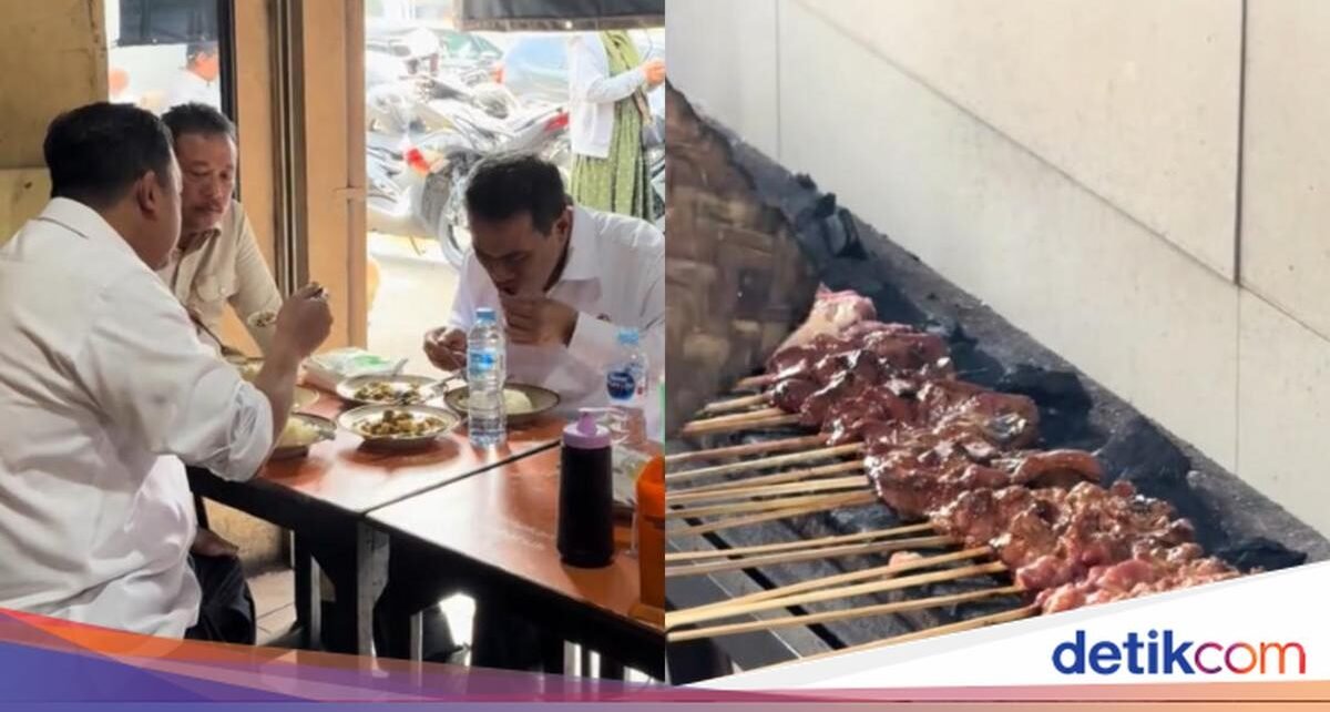 Usai HUT TNI ke-80 di Monas, 3 Menteri Makan Siang di Sate Keroncong