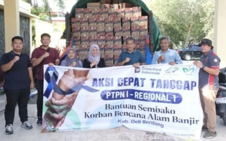 PTPN I Salurkan Bantuan Buat Korban Banjir Deli Serdang dan Langkat