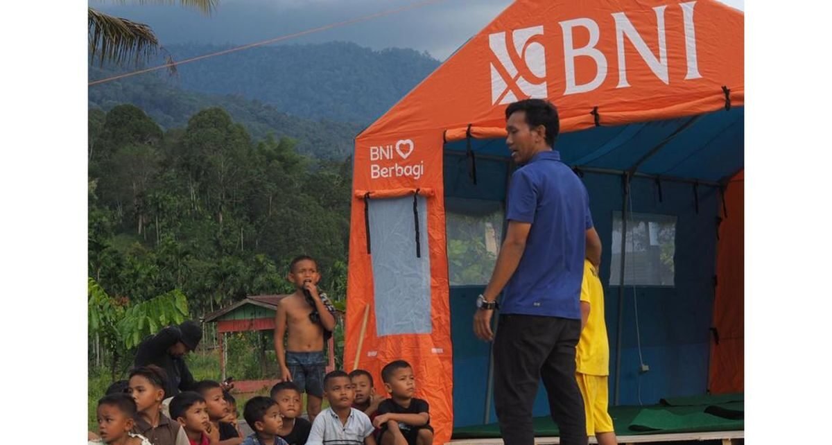 BNI Hadirkan Trauma Healing bagi Anak Korban Banjir di Aceh Tenggara