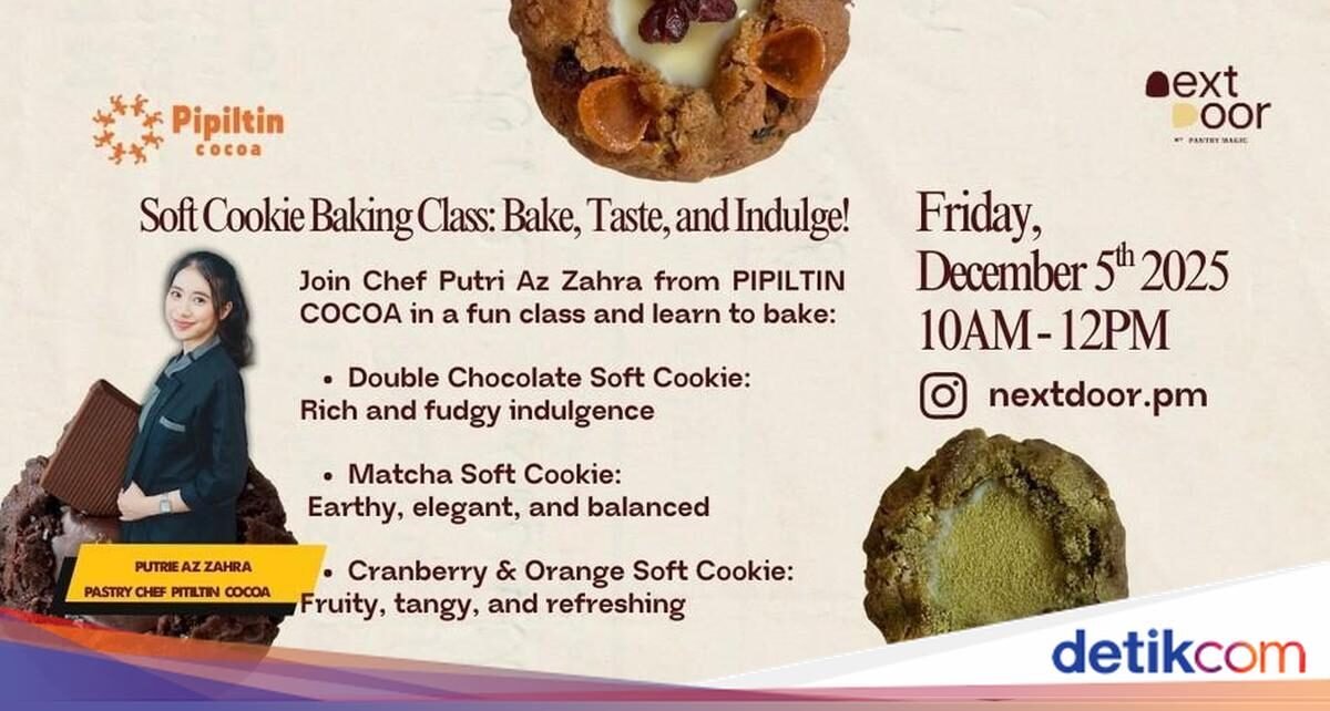 Momen Manis untuk Isi Liburan Akhir Tahun Bikin Soft-Cookie Bareng Chef Pipiltin!